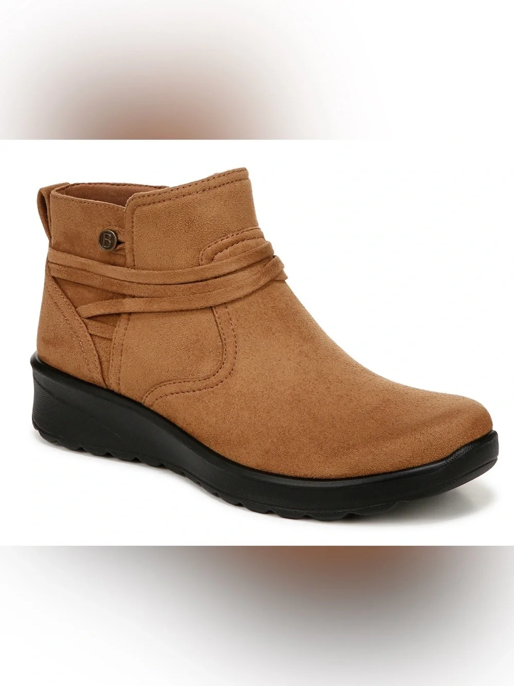 Bzees Tan Ankle Bootie with Wrap Detail Size q0